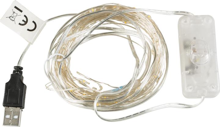 Produktbild Idena Lichterkette 120 Micro LED ww USB (13.50 m)