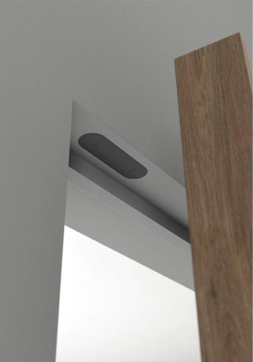 Actual product image Rieffel Magnotica Pro E door magnet, 73 x 22 mm, oval cover cap, black zamak