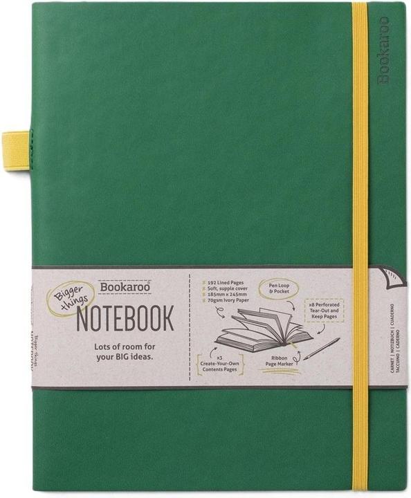 Bookaroo Journal Notizbuch gross – dunkelgrün (Lined)
