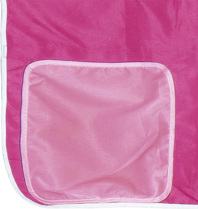Actual product image VidaXL Children's loft bed with curtains pink (90 x 200 cm)