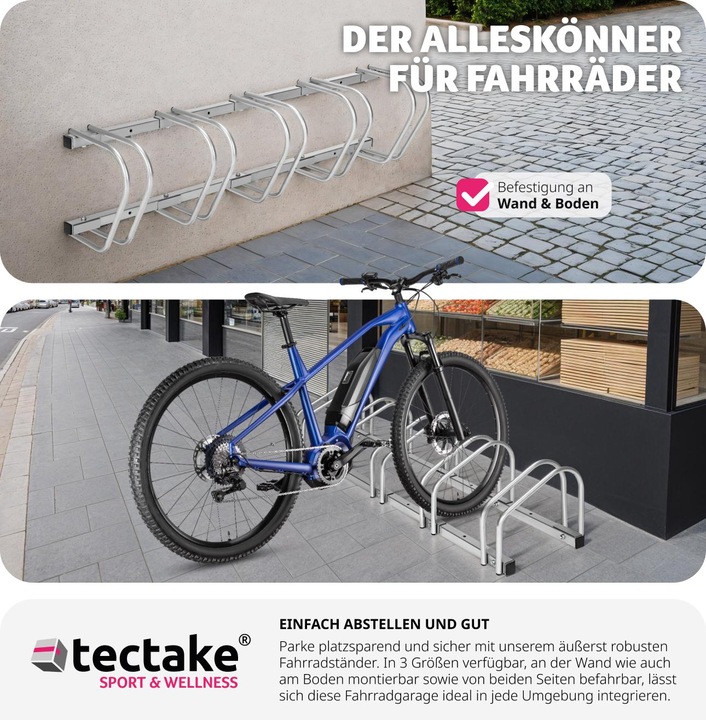Actual product image tectake Bicycle stand