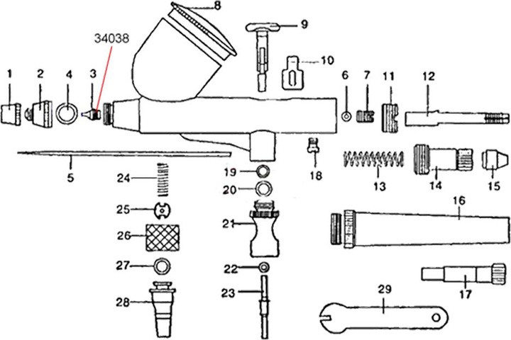 Produktbild Wiltec Airbrush O-Ring für Airbrush Düsen Pistole Airbrushpistole Zubehör Ersatzteil
