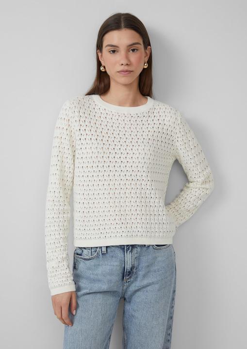 Actual product image S.Oliver T-Shirt Leichter Baumwollpullover mit Ajourmuster (XL)