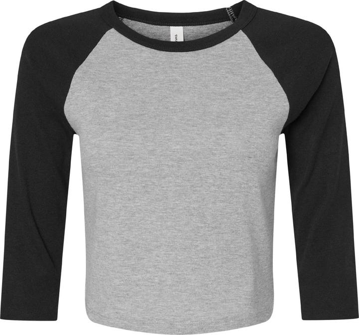Produktbild Bella Canvas Kurzes Top Raglanärmel 34 Ärmel (XXL)