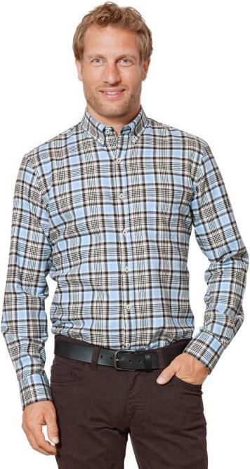 Immagine prodotto Artime Casual-Flanellhemd mit Brusttasche hellblau (M)