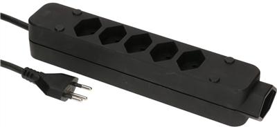 Actual product image Max Hauri Steckdosenleiste 5+1xT13 3m schwarz (6x, Type 13, 3 m)