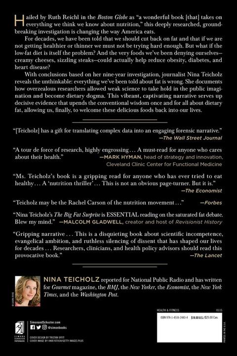 Produktbild The Big Fat Surprise (Englisch, Nina Teicholz, 2015)