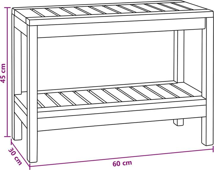 Produktbild vidaXL Rustikaler Beistelltisch (60 x 30 x 45 cm)