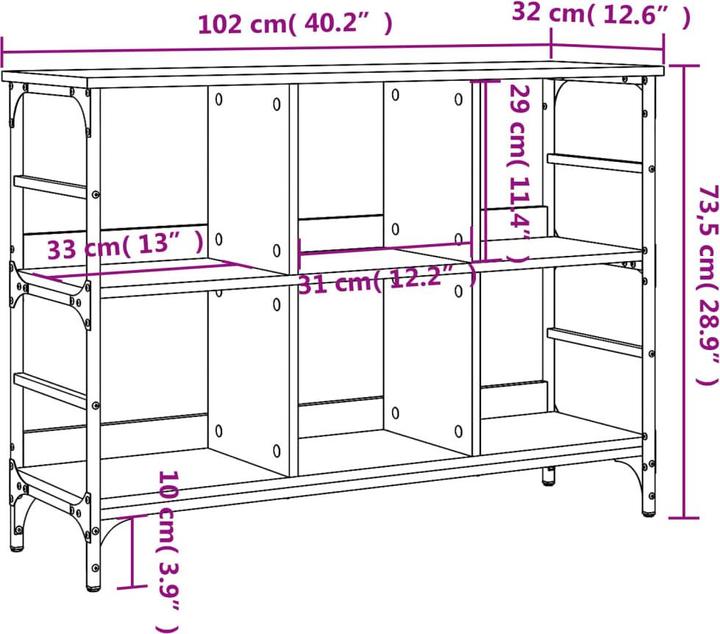 Image du produit vidaXL Sideboard (102 x 32 x 73.50 cm)