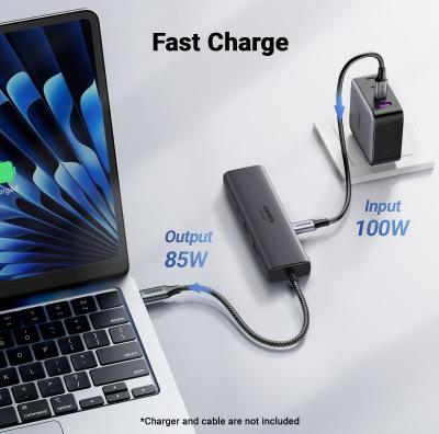 Produktbild Ugreen HUB 6EN1 USB-C A HDMI+2XUSB-A+USB-C+RJ45+PD (USB-C, 6 Ports)