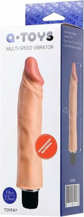 Produktbild Toyfa A-TOYS, Realistischer Vibrator, TPE, Multi-Speed, 19 cm