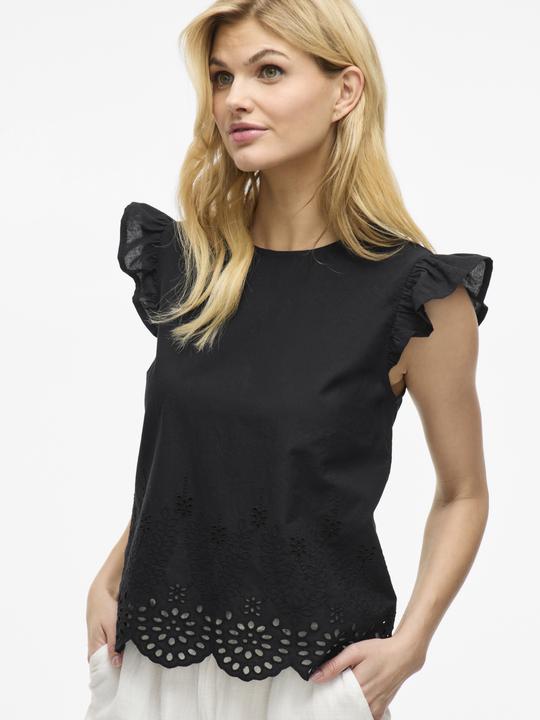 Produktbild Vila VIHORTENSA Stickerei Oberteil mit angeschnittenen Ärmeln (38)