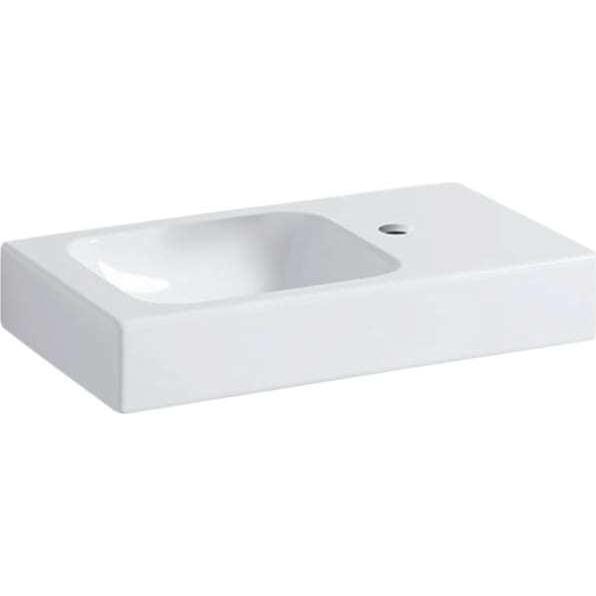 Geberit, Waschbecken, Waschtisch iCon 53 cm Ablage rechts wei mit Keratec Glasur 124053600 (5850 mm, 1950 mm)
