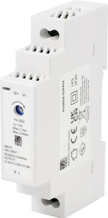 Tru Components DPH-12015 Hutschienen-Netzteil (DIN-Rail) 12 V/DC 1.25 A 15 W An