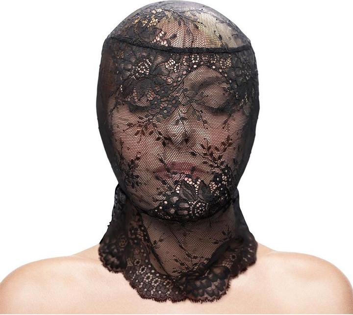 Actual product image NS Novelties Fetish & Fashion Lace Bonnet Black