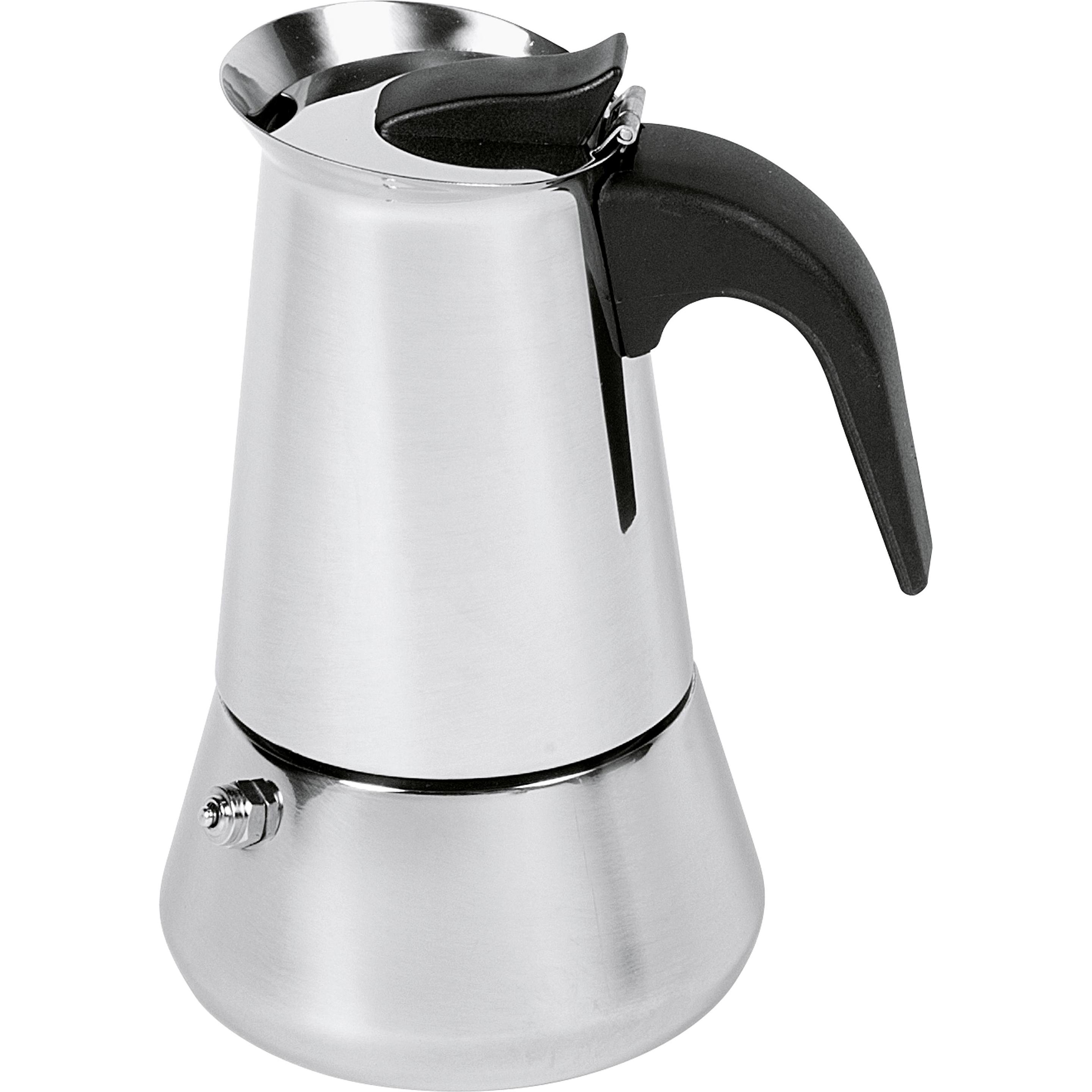 Weis Espressokocher 4 Tassen Edelstahl, Espressokocher, Grau