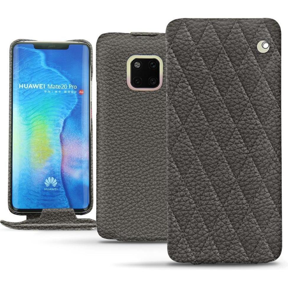 Noreve Lederschutzhülle vertikal (Huawei Mate 20 Pro), Smartphone Hülle, Grau