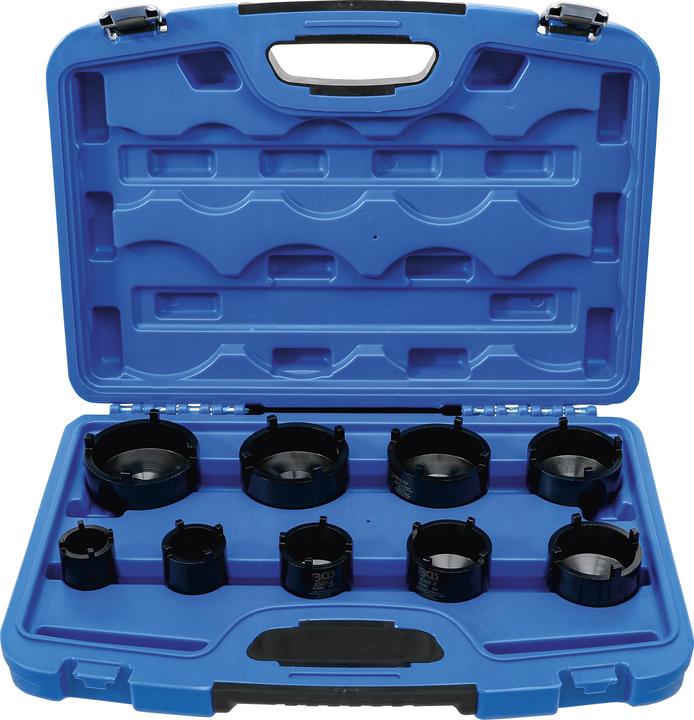 Actual product image BGS Groove Nut Socket Set | external tooth | KM4 - KM12 | 9 pcs.