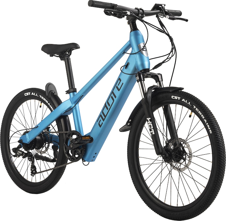 Immagine prodotto Adore E-bike per bambini 24" in alluminio KS-240 motore posteriore 30NM / 10.4Ah blu ghiaccio opaco (30 cm)