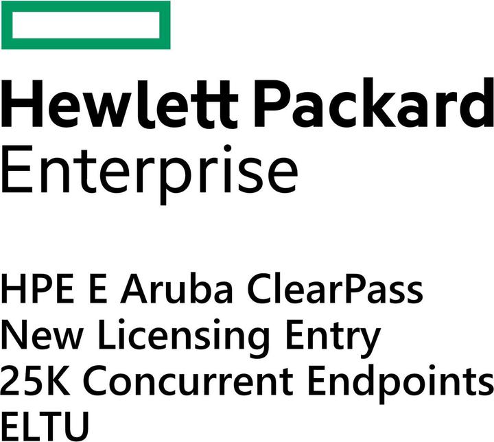 Produktbild HPE E Aruba ClearPass, New Licensing, Entry, 25K Concurrent Endpoints, E-LTU