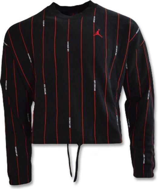 Air Jordan Essential Fleece Top Wmns Black/Varsity Red sweatshirt - DJ2623-010