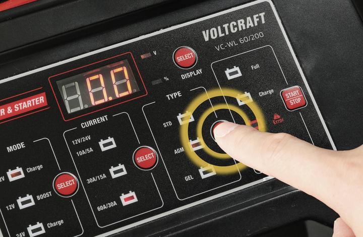 Produktbild Voltcraft VC-WL 60/200 Lader+Starter VC-12362515 Werkstattladegerät 60 A 30 A (24V, 60 A)