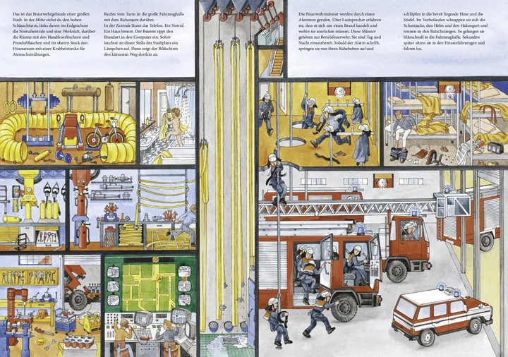Produktbild Wimmelbuch Feuerwehr (Deutsch, Schwager & Steinlein Verlag, 2024)