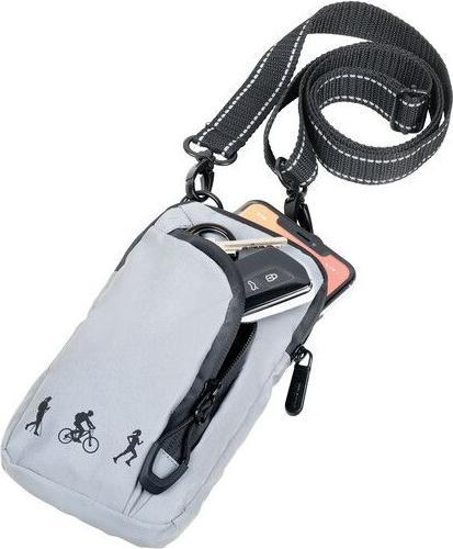 Actual product image Troika REFLACTIVE SMARTBAG mobile shoulder bag reflective, grey/black (Universal)