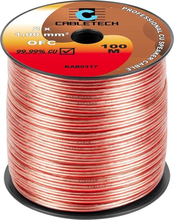 Cabletech Loudspeaker cable OFC 1.0 mm 100 m (100 m, 1 mm²)