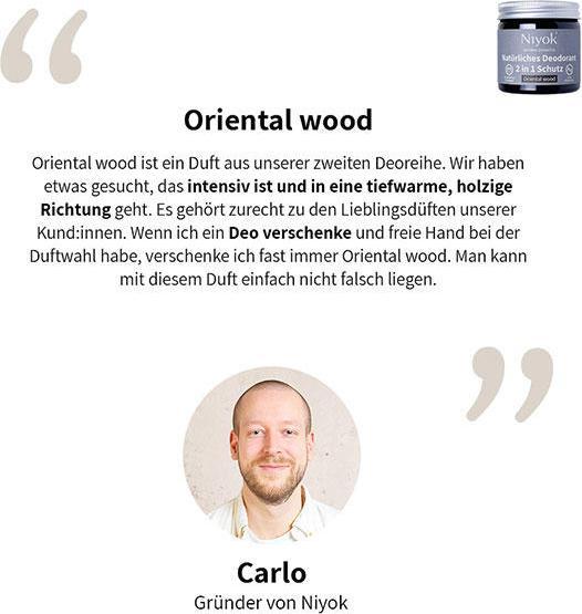 Produktbild Niyok Deocreme Oriental Wood (Crème, 40 ml)