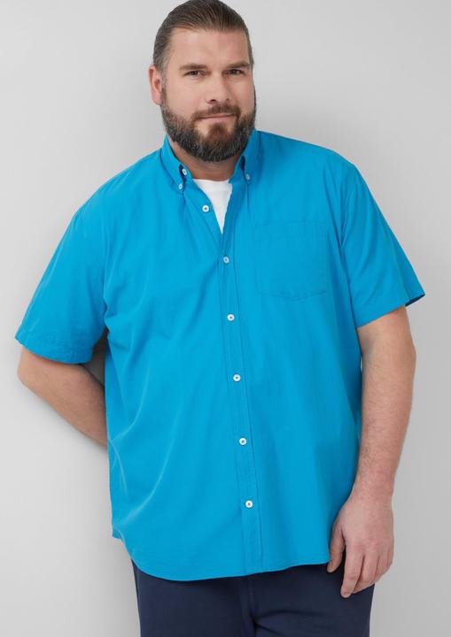 Image du produit S.Oliver Hemd Regular Fit: Kurzarmhemd mit Struktur-Streifen und Button-Down-Kragen (5XL)