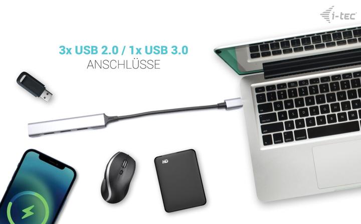 Produktbild i-tec Metal Hub (USB-C, 4 Ports)