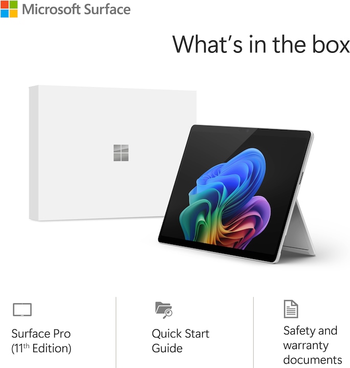 Image du produit Microsoft Surface Pro - Copilot+ PC (adaptateur secteur vendu séparément) - 11e édition (13", Snapdragon X Elite X1E-80-100, 16 Go, 512 Go, Sans disposition de clavier)