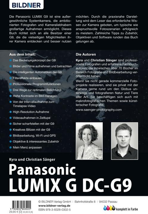 Produktbild Panasonic Lumix G DC-G9 (Deutsch, Dr. Christian Sänger, Dr. Kyra Sänger, 2018)