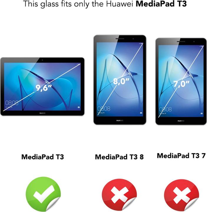 Produktbild Nalia Schutzglas (1 Stück, Huawei MediaPad T3 9.6)