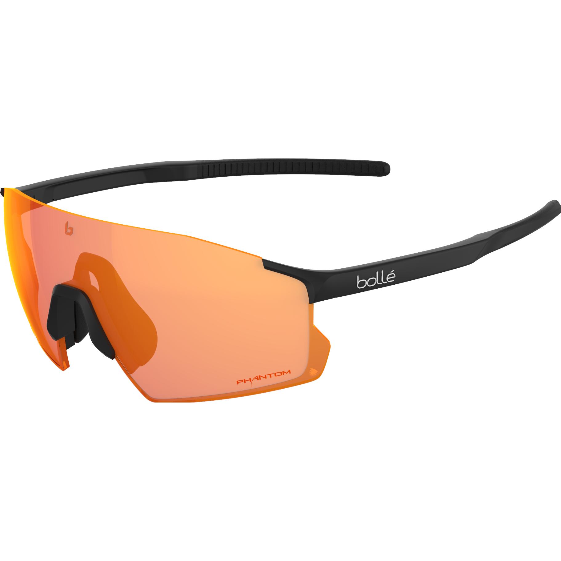 Bollé, Herren, Sportbrille, Icarus Cat. 2-3 VLT 35-15% (Black Matte, Phantom Brown Red PC), Schwarz