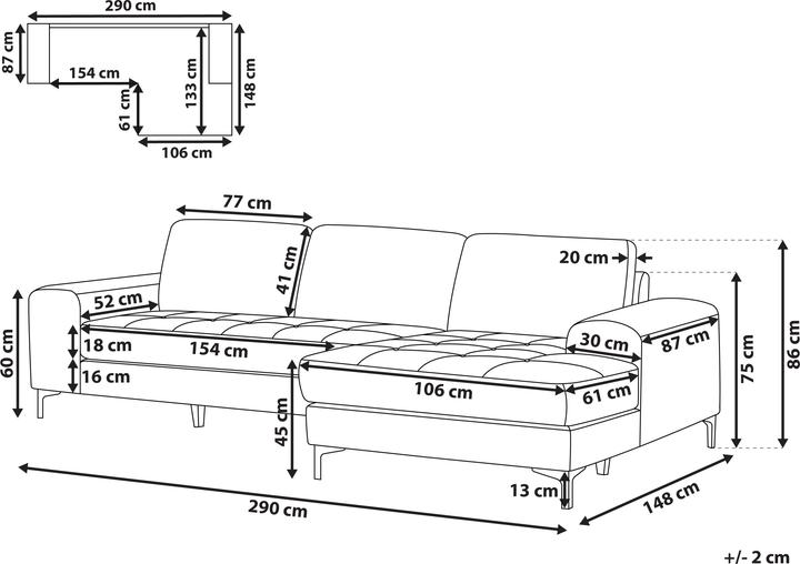 Produktbild Beliani Kiruna (Ecksofa)
