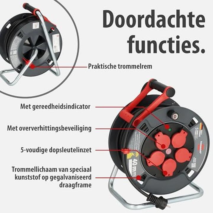 Productafbeelding Brennenstuhl Kabeltrommel 300 KU 4100 (40 m, 1.50 mm²)