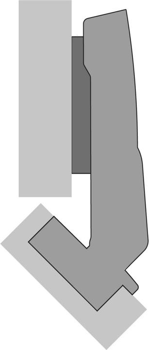 Produktbild Hettich 45° Topfbänder Sensys 8639i W45, Eckband vorliegend