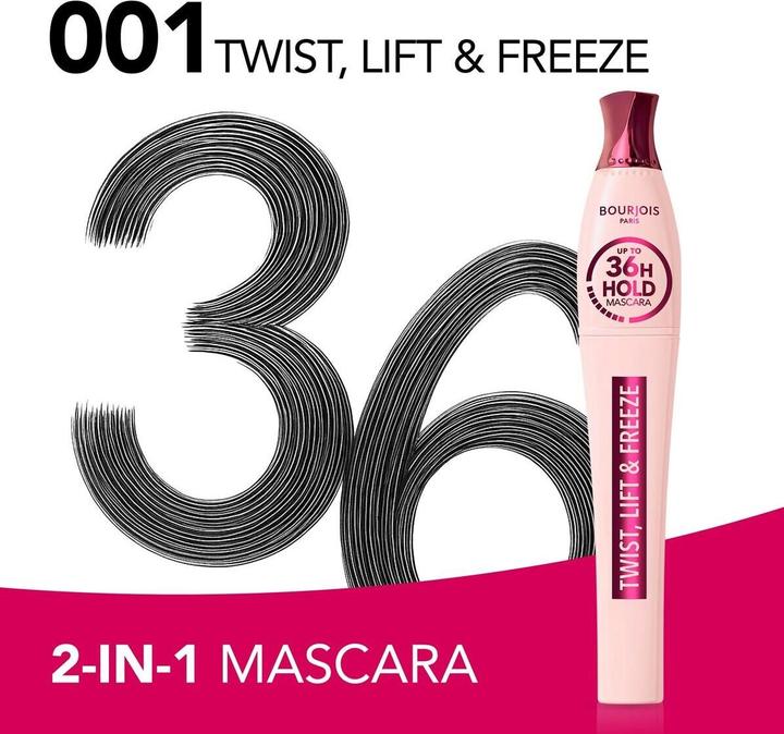 Actual product image Bourjois TWIST, LIFT & FREEZE Wimperntusche, 36 h, Inhalt 8 ml (Black)