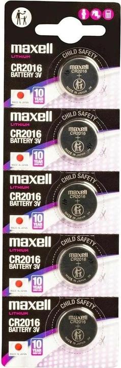 Actual product image Maxell Button cell CR2016 (5 pcs., CR2016, 90 mAh)