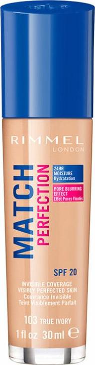 Actual product image Rimmel London Match Perfection SPF20 (103 True Ivory)