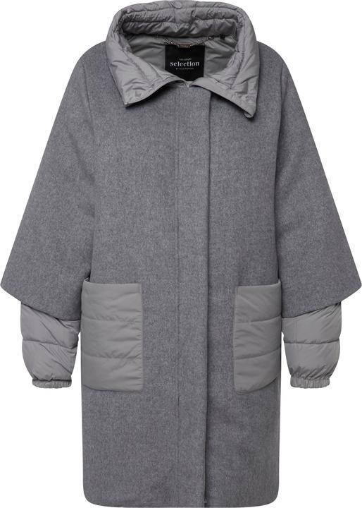 Actual product image Ulla Popken Wool Blend Stand-Up Collar Coat (46, 48)