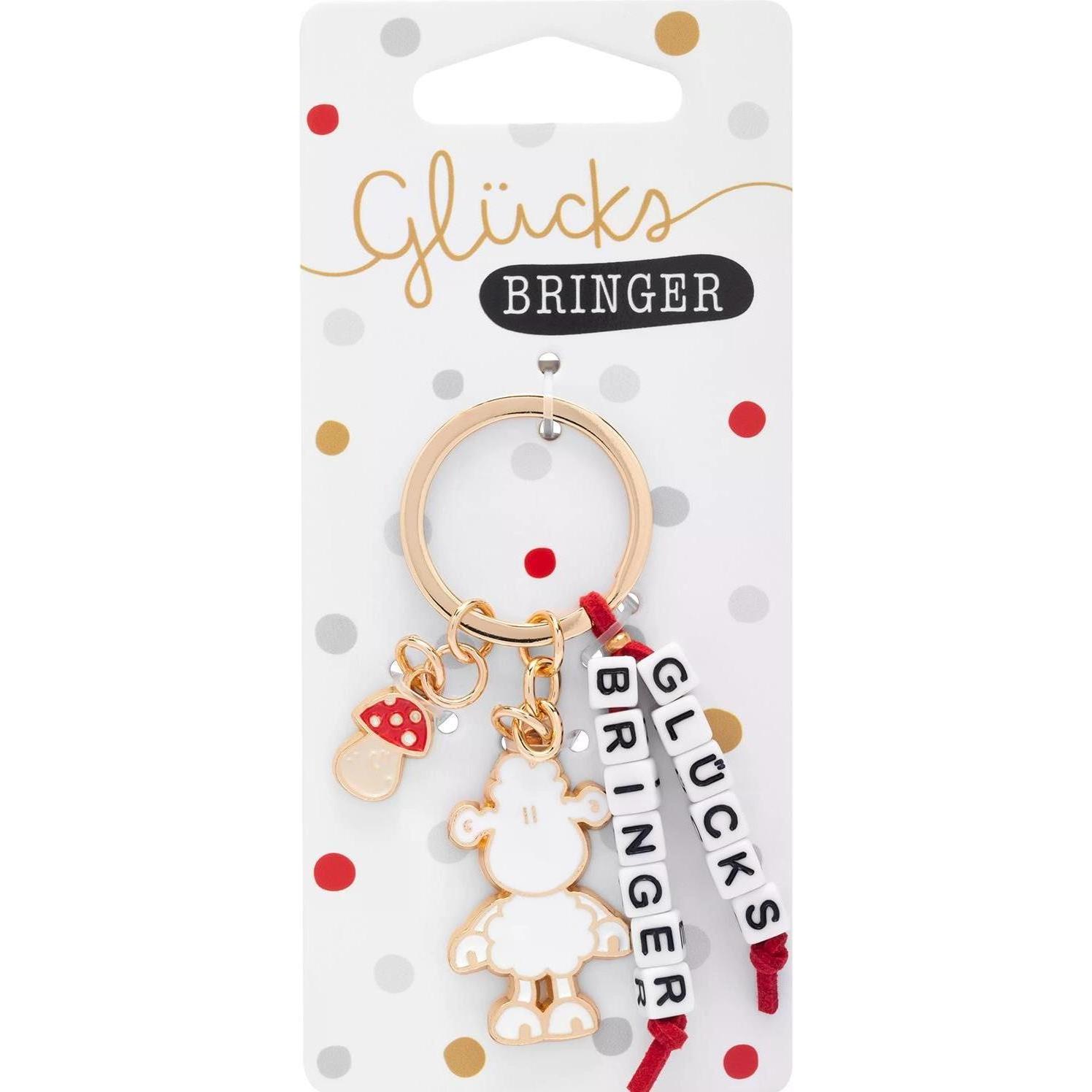 Thumbnail - Sheepworld, Schlüsselanhänger, Schlüsselanhänger Glücksbringer 8.7 cm, Gold, Weiss