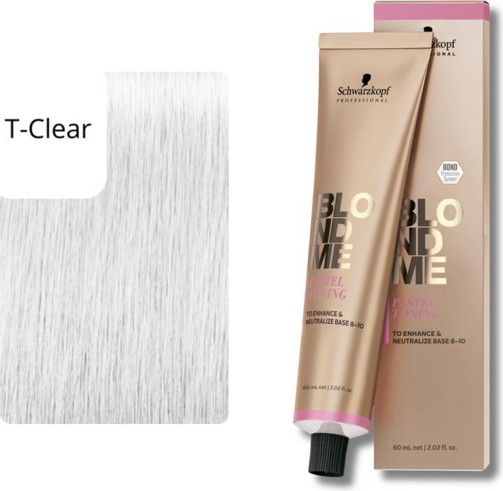 Actual product image Schwarzkopf Professional Schwarzkopf BLONDME Bond Maintaining Hair Colour for Blondes - Toning, Lightening, Highlighting (T-Clear)