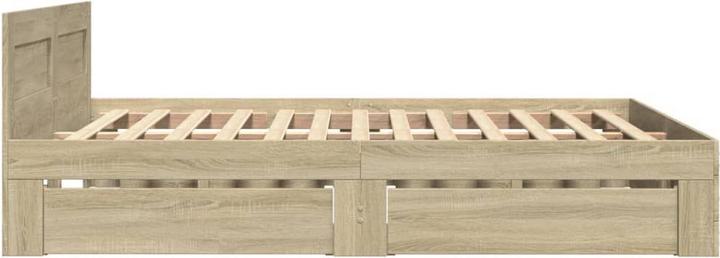 Actual product image vidaXL Bed frame with headboard (140 x 190 cm)