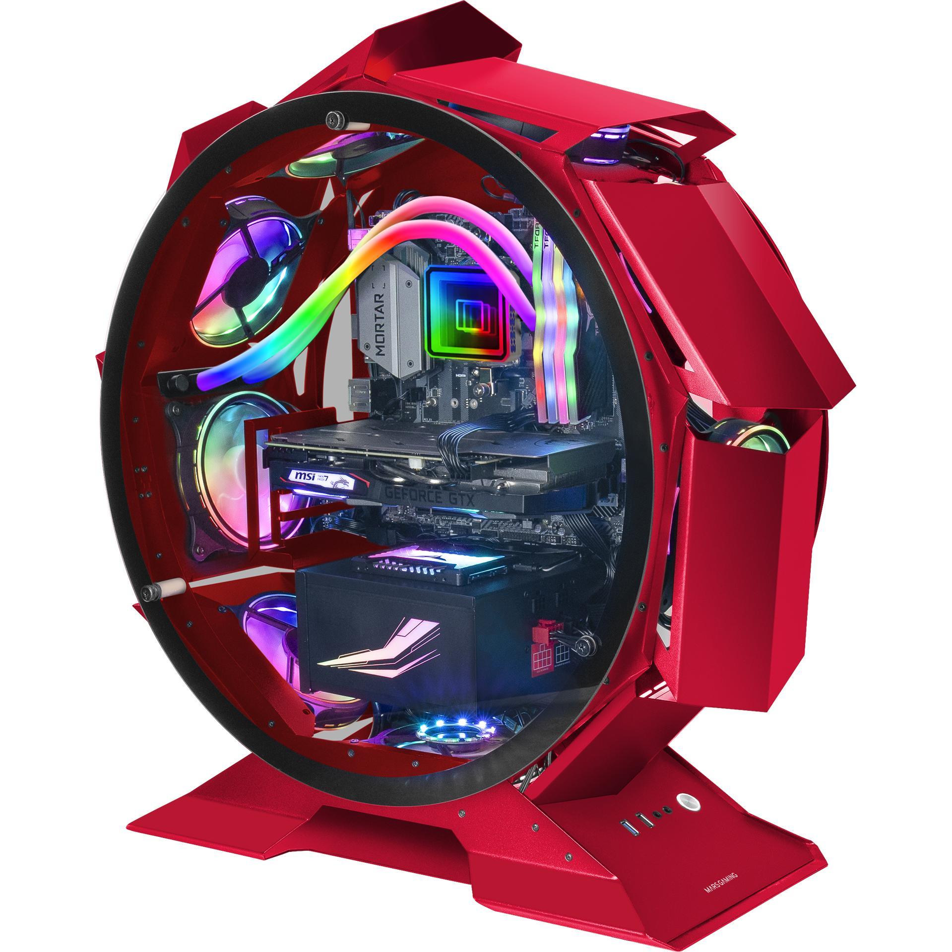 Mars Gaming MCL, PC behuizing, gehard glas, ventilator 12cm, LED 46 Mars Gaming MCL, PC behuizing, gehard glas, ventilator 12cm, LED 46