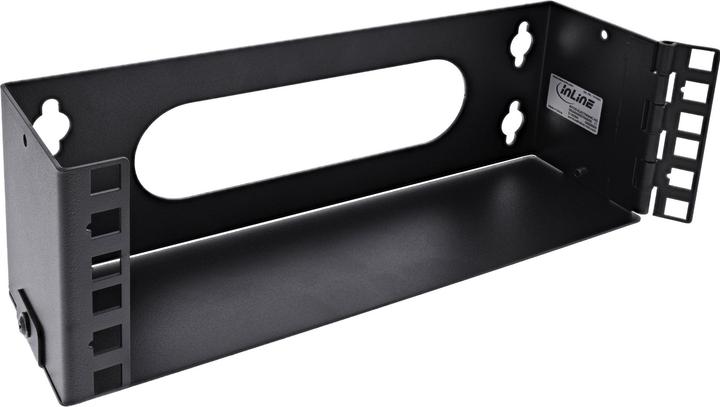 Produktbild InLine ® 10" Mini Rack zur Wandmontage, 2HE, 7,6cm Tiefe, schwarz (2 HE, 10 Zoll Rack)