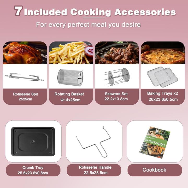 Produktbild Llivekit Heissluftfritteuse mit 12 Funktionen und Zubehör