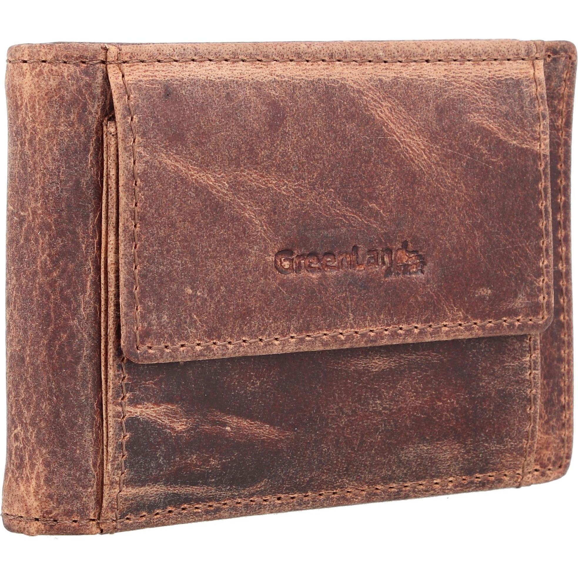 Thumbnail - Greenland Nature, Herren, Portemonnaie, Montana Geldbörse RFID Leder 12 cm, Braun